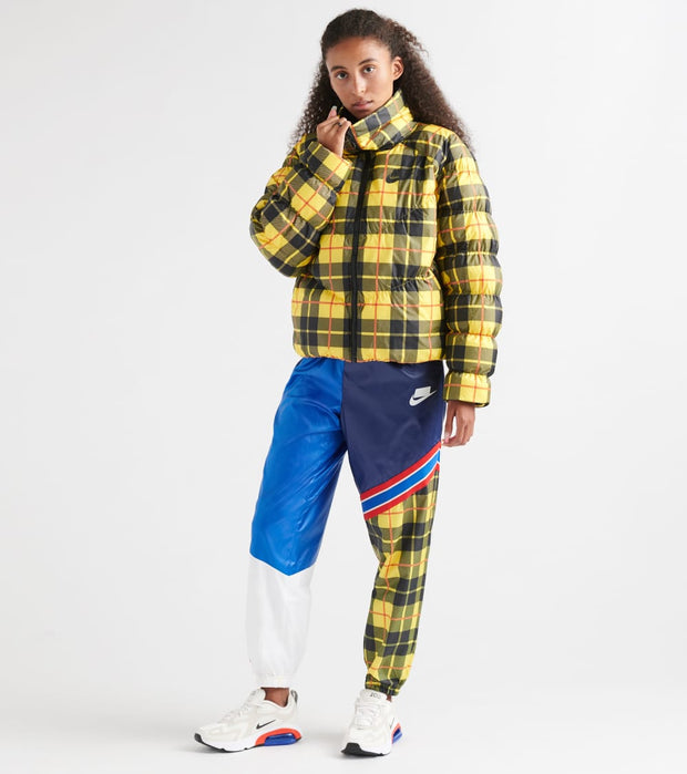 nike yellow plaid jacket