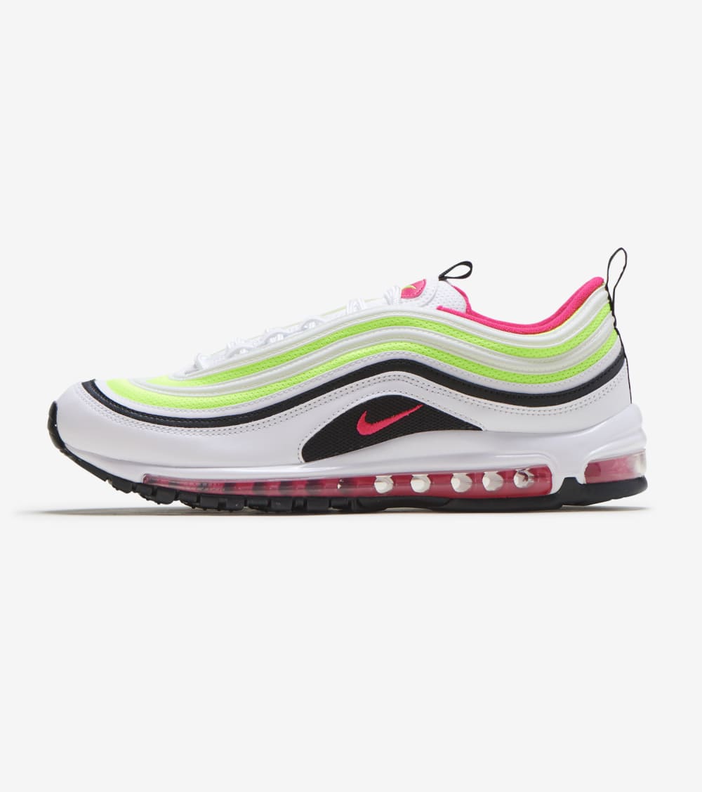 Nike Air Max 97 Shoes in White/Rush 