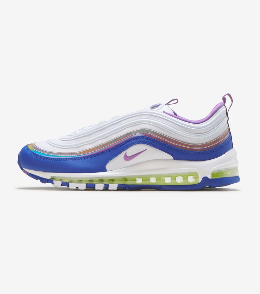 Nike Air Max 97 Shoes in White/Purple 