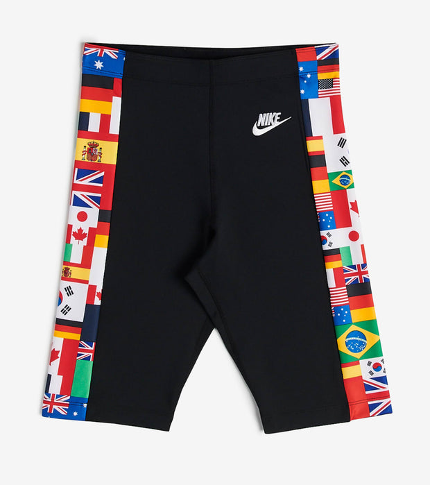 nike world flag biker shorts