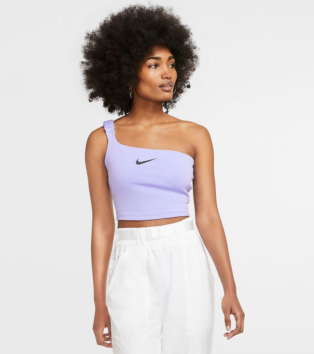 nike crop top purple