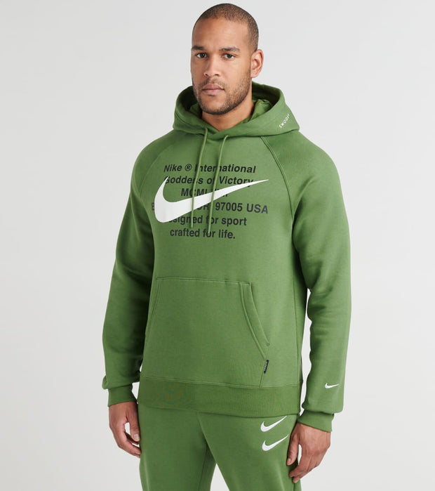 Nike NSW Swoosh Pullover Hoodie (Green 