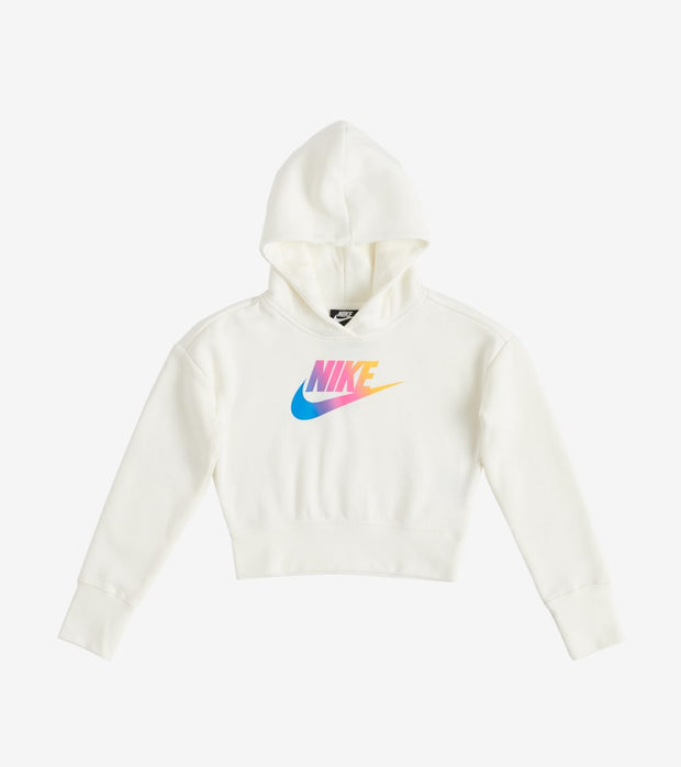 cropped white nike hoodie