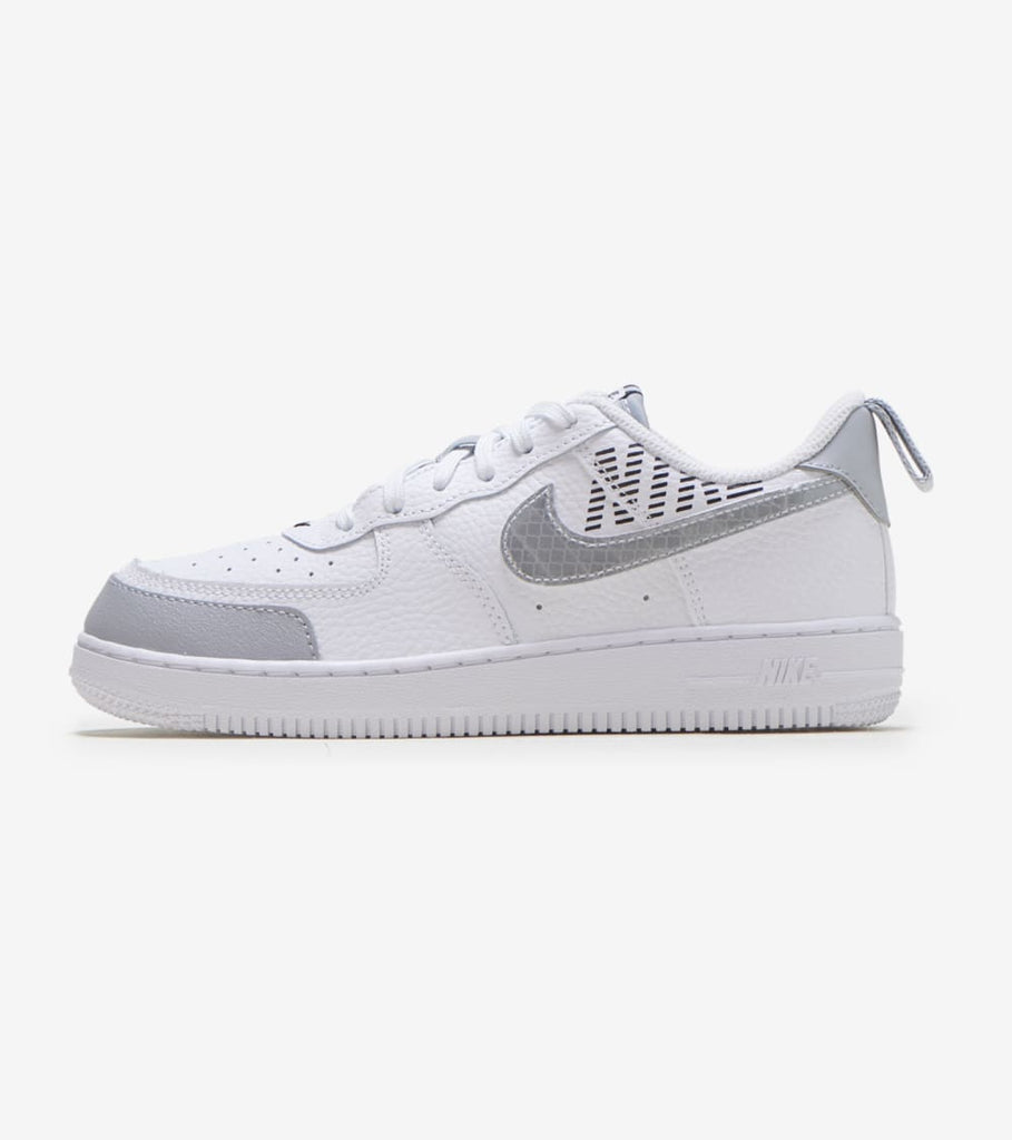 nike white & black air force 1 lv8 utility trainers youth