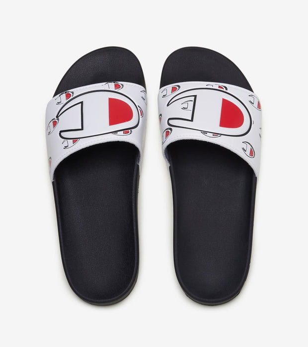 champion slides repeating logo