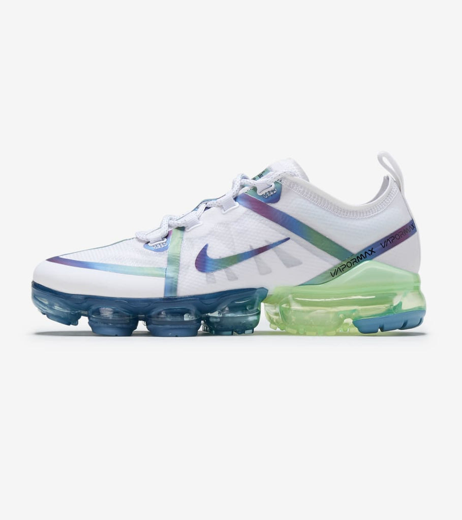 white and blue vapormax 2019
