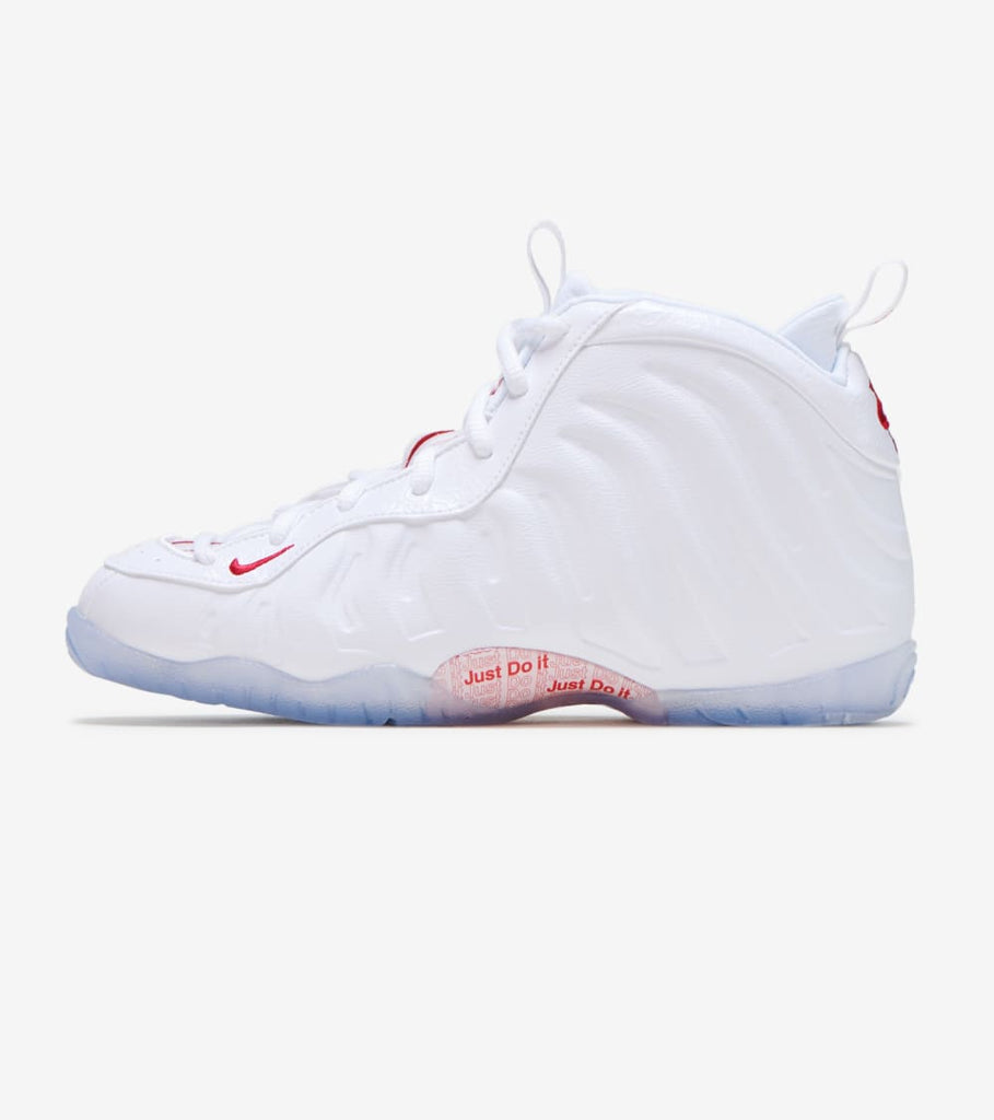 nike little posite one white white university red