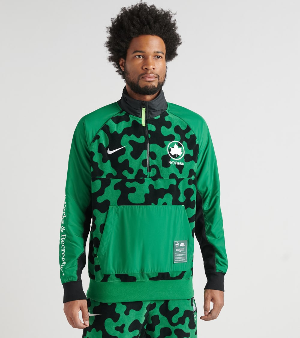 nike green half zip