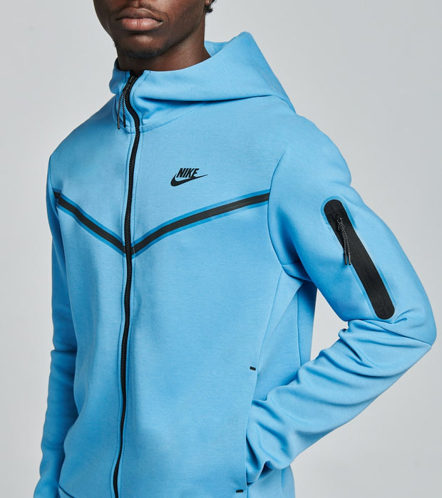 nike tech fleece light blue hoodie