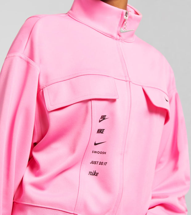 nike swoosh jacket pink