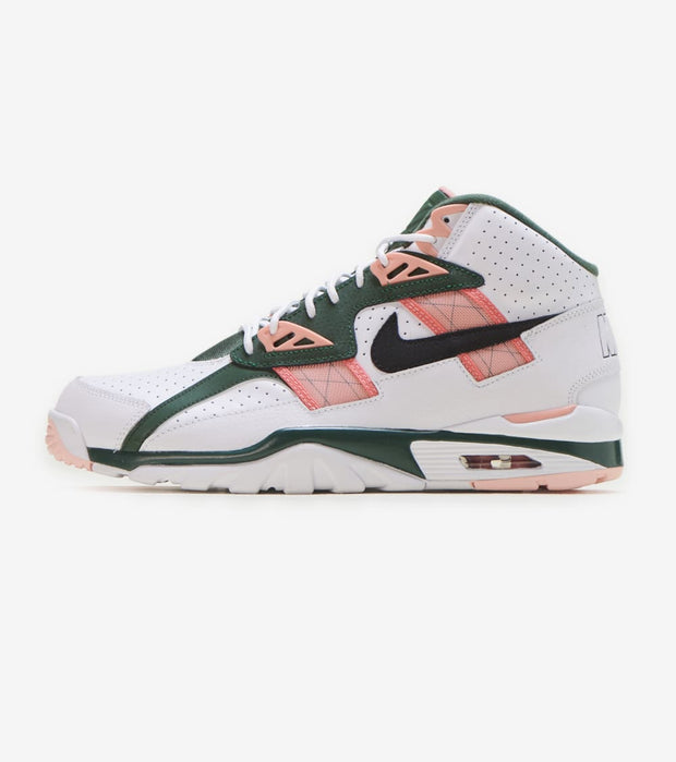 the nike air trainer sc high pairs up pink quartz with olive