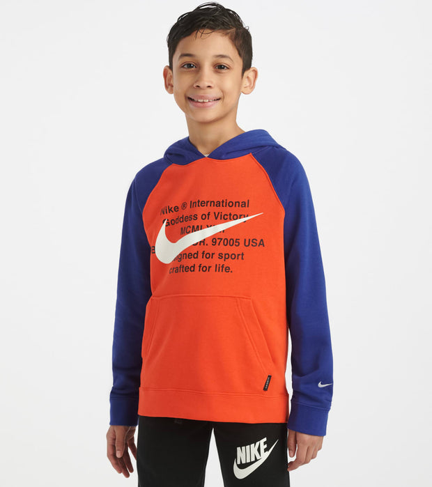 boys orange nike hoodie