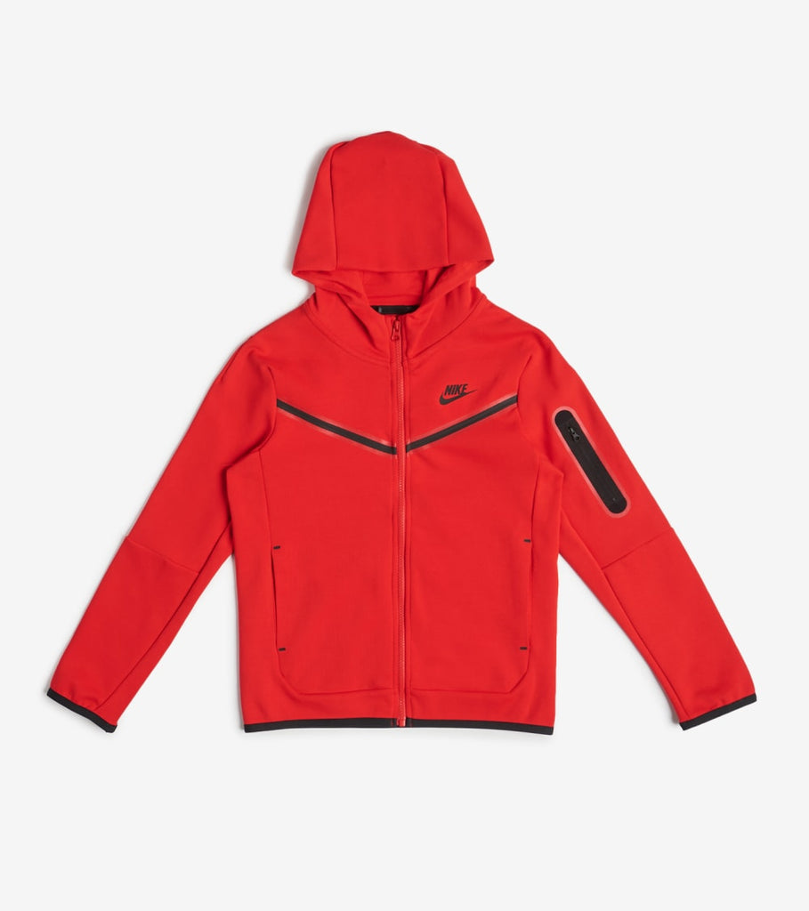 nike zip hoodie red