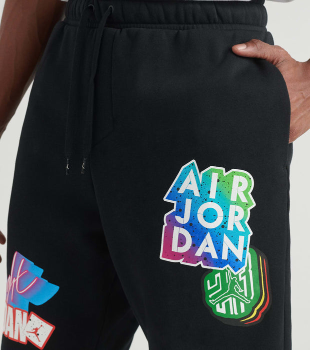 Jordan MJ Sticker Fleece Shorts (Black 