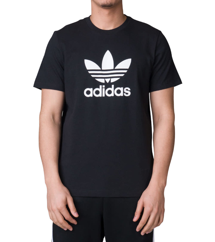 adidas black trefoil shirt