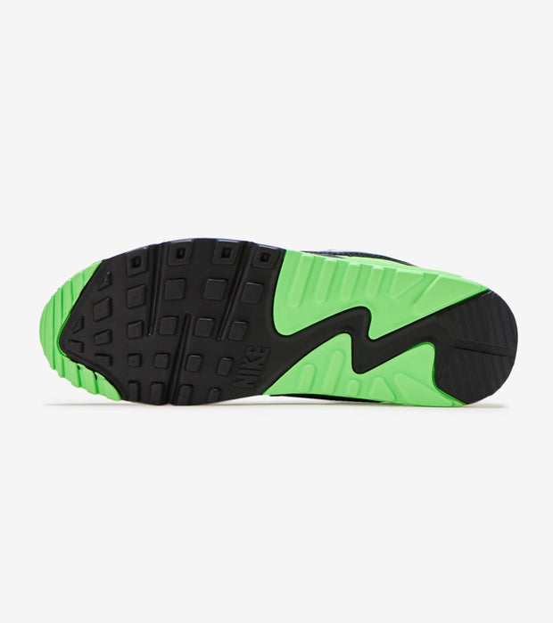 black and neon green air max 90