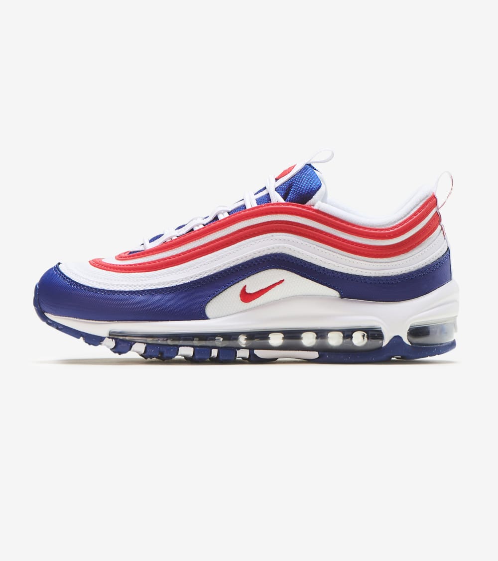 red white and blue track spikes