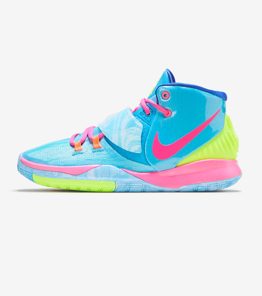 Nike Kyrie 6 Pool Shoes in Blue/Pink 