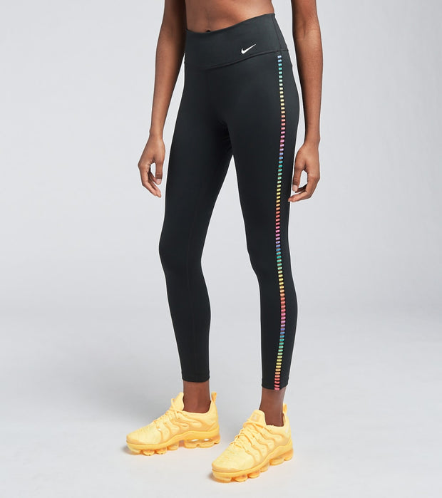 Nike Dri-fit One Rainbow Ladder Performance Ankle Leggings In