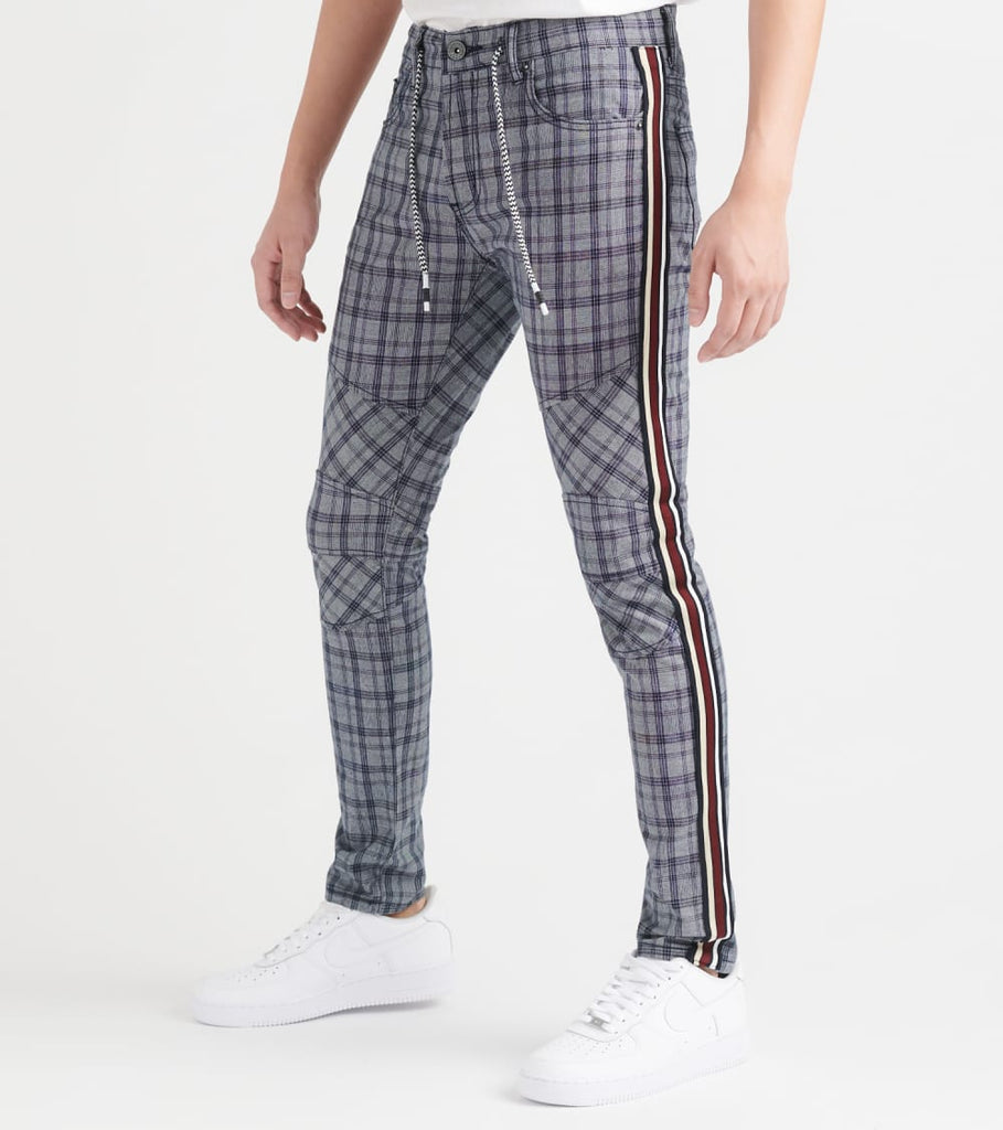 mens grey and black plaid pants