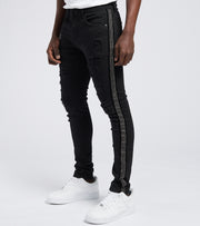 Decibel  5 Pocket Jeans With Crystals L32  Black - DECWB282-BLK | Jimmy Jazz