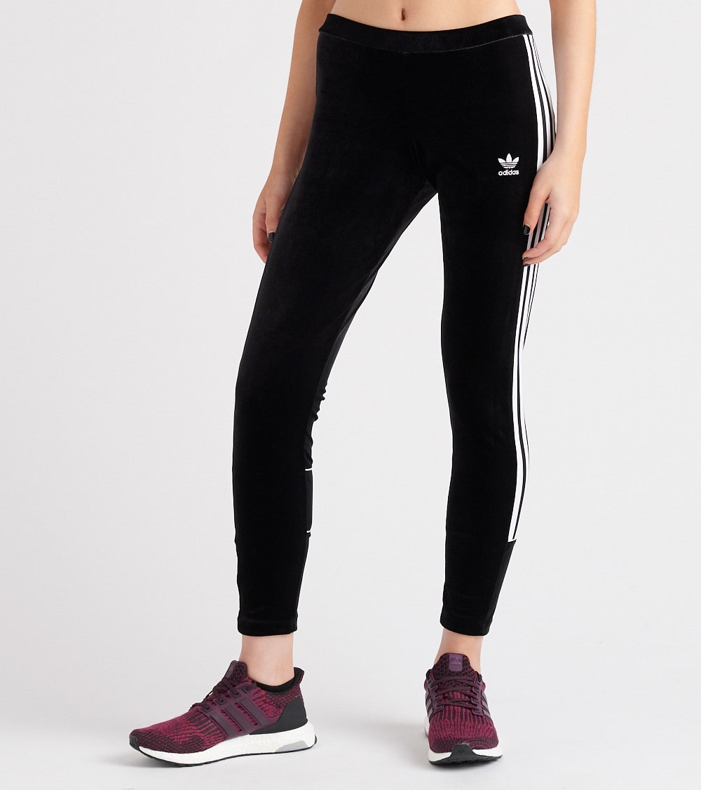 adidas velvet leggings black