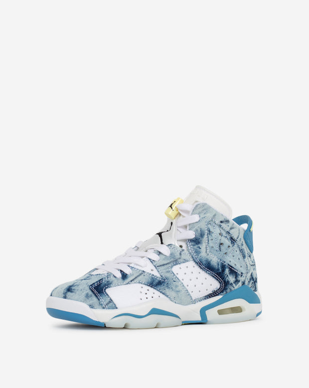 air jordan retro 6 washed denim basketball shoes