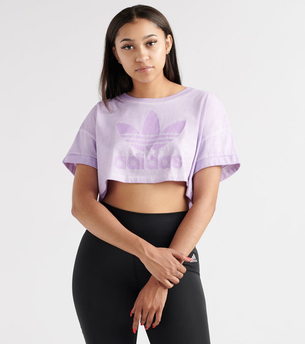 adidas crop top purple