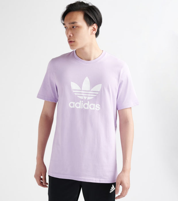 adidas trefoil tee purple