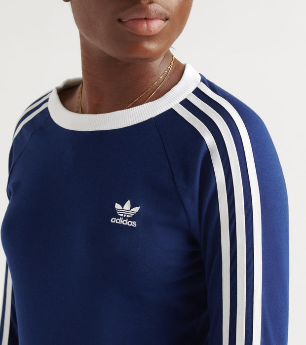 adidas 3 stripe dress blue