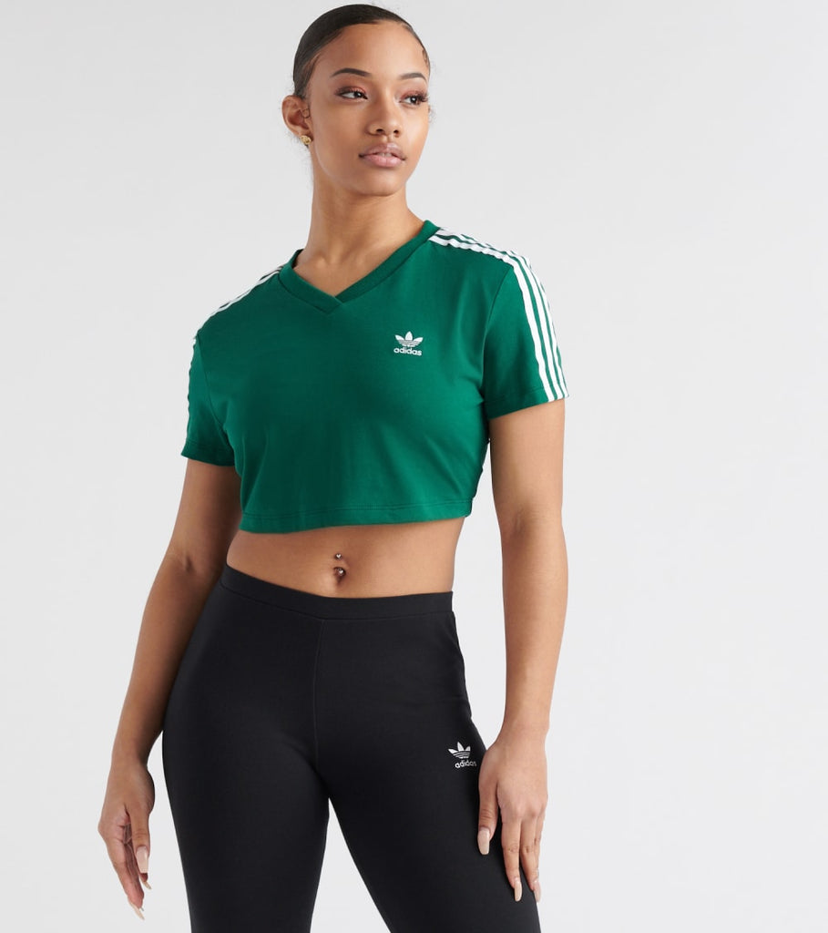 green adidas crop top