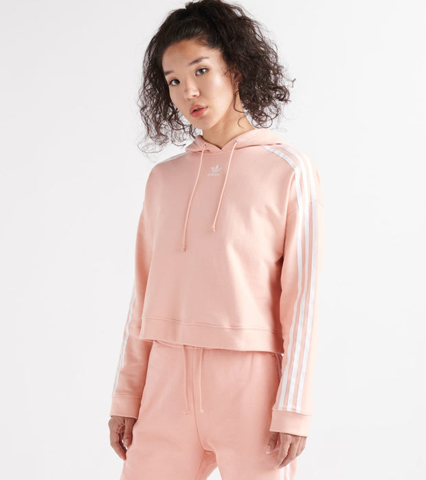 adidas cropped hoodie pink