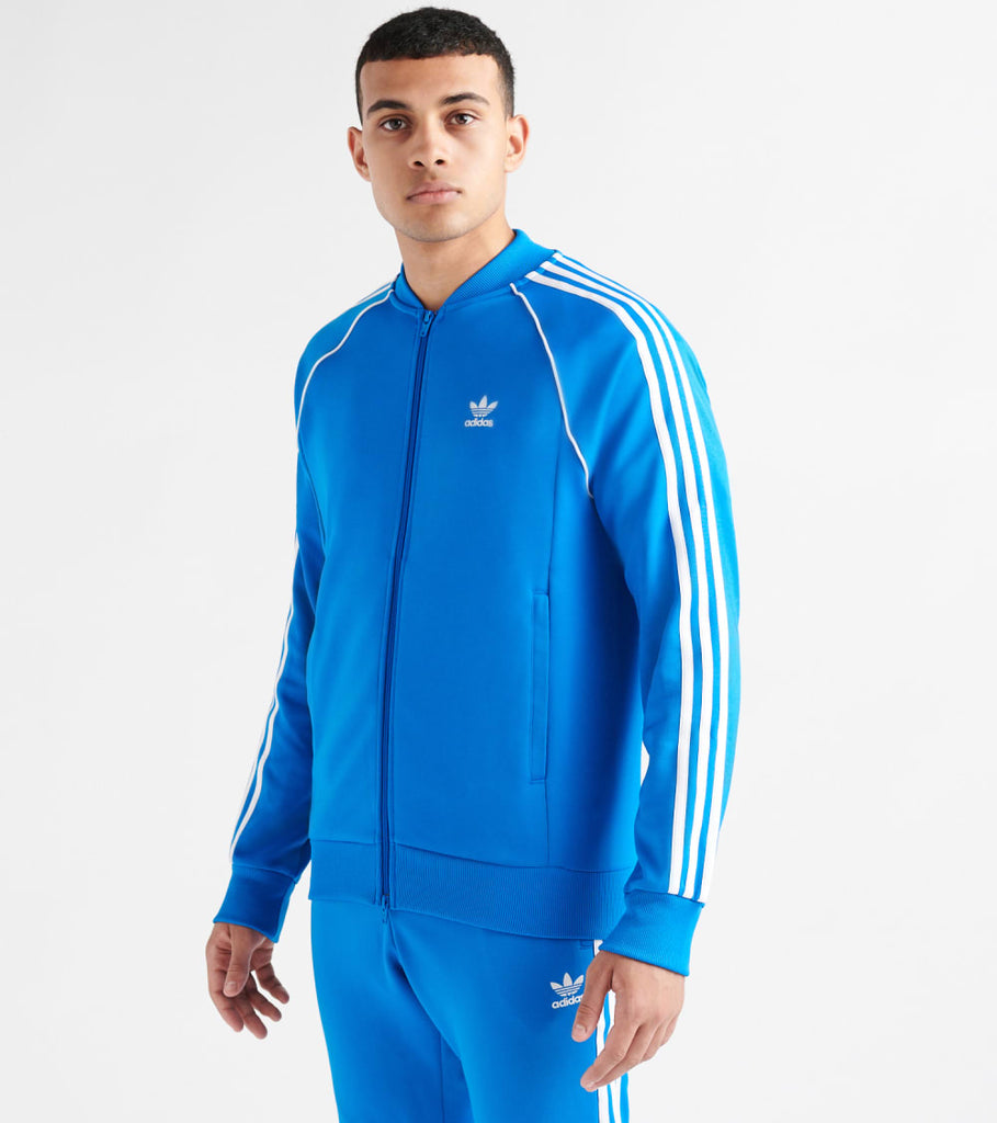 Adidas Side Stripe Track Jacket (Blue 