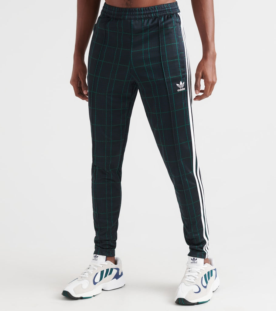 Adidas Tartan Track Pants (Navy 