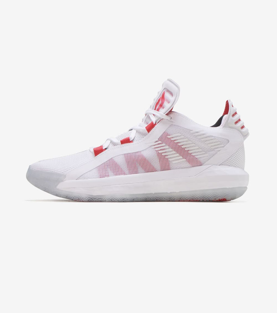 adidas dame 6 white and red