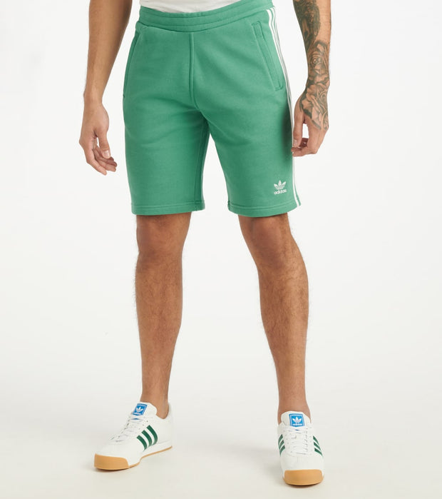 adidas 3 stripe shorts green