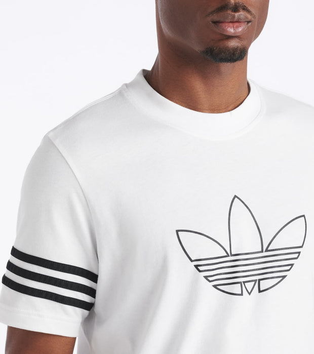 adidas outline tee white