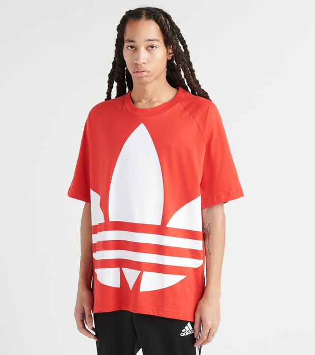 adidas trefoil tee red