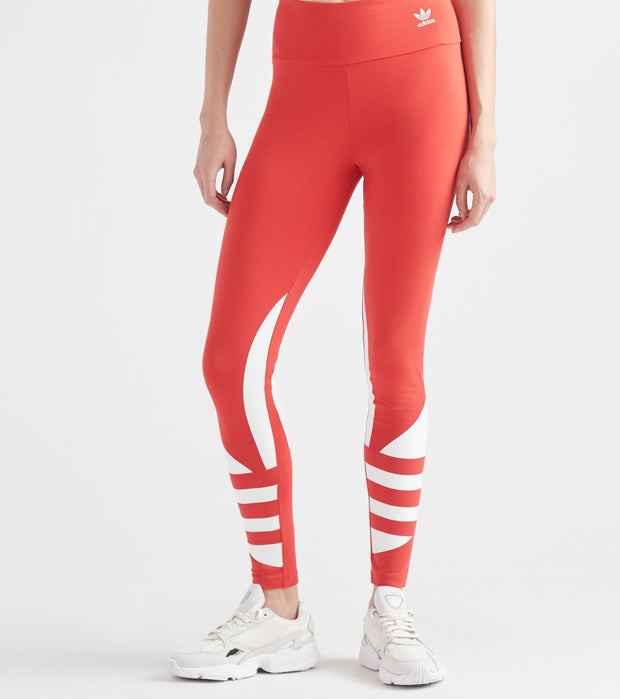 red adidas trefoil leggings