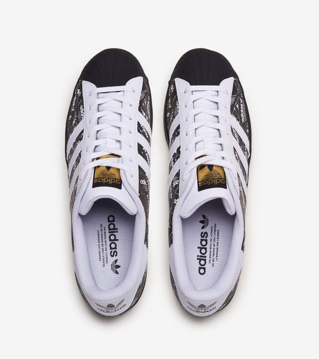 adidas superstar print trainers