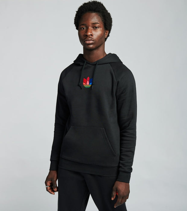 black trefoil hoodie