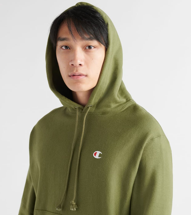 champion reverse weave hoodie olive