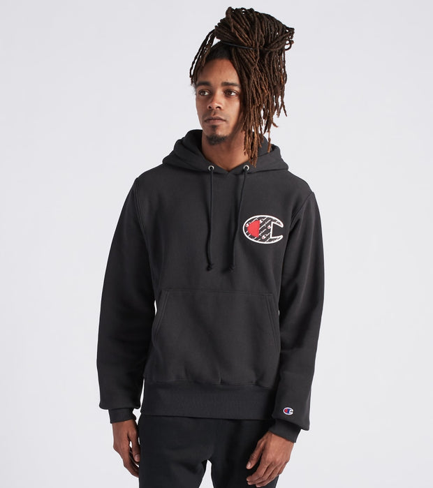champion reverse weave sublimated grey hoodie