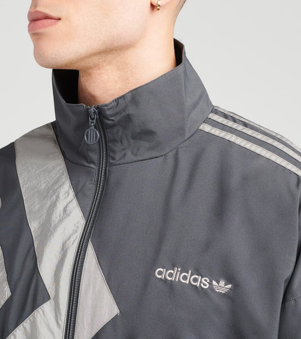 adidas track jacket grey