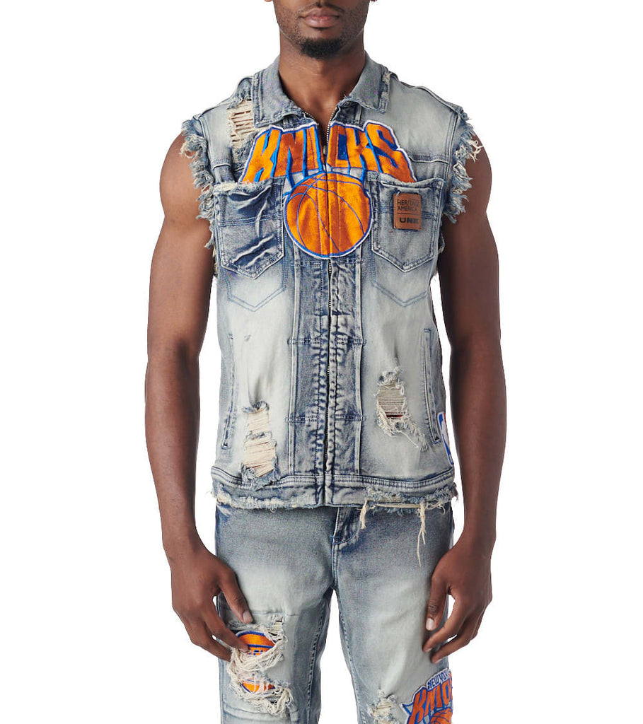 new york knicks denim jacket