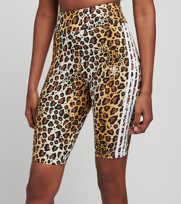 leopard print bicycle shorts