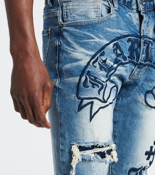 større I modsætning til Hvor fint Decibel Graffiti Writing Jeans L32 (Blue) - JP21735-BLU | Jimmy Jazz