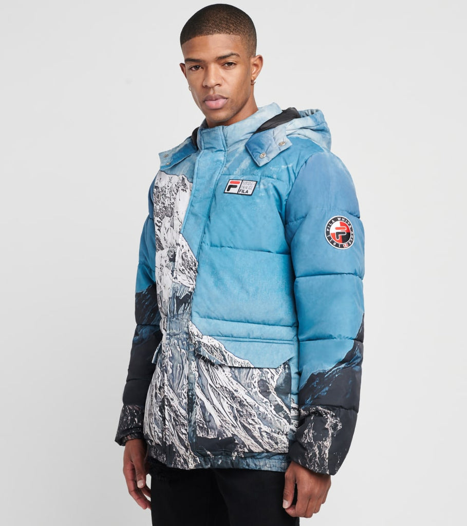 white fila puffer jacket