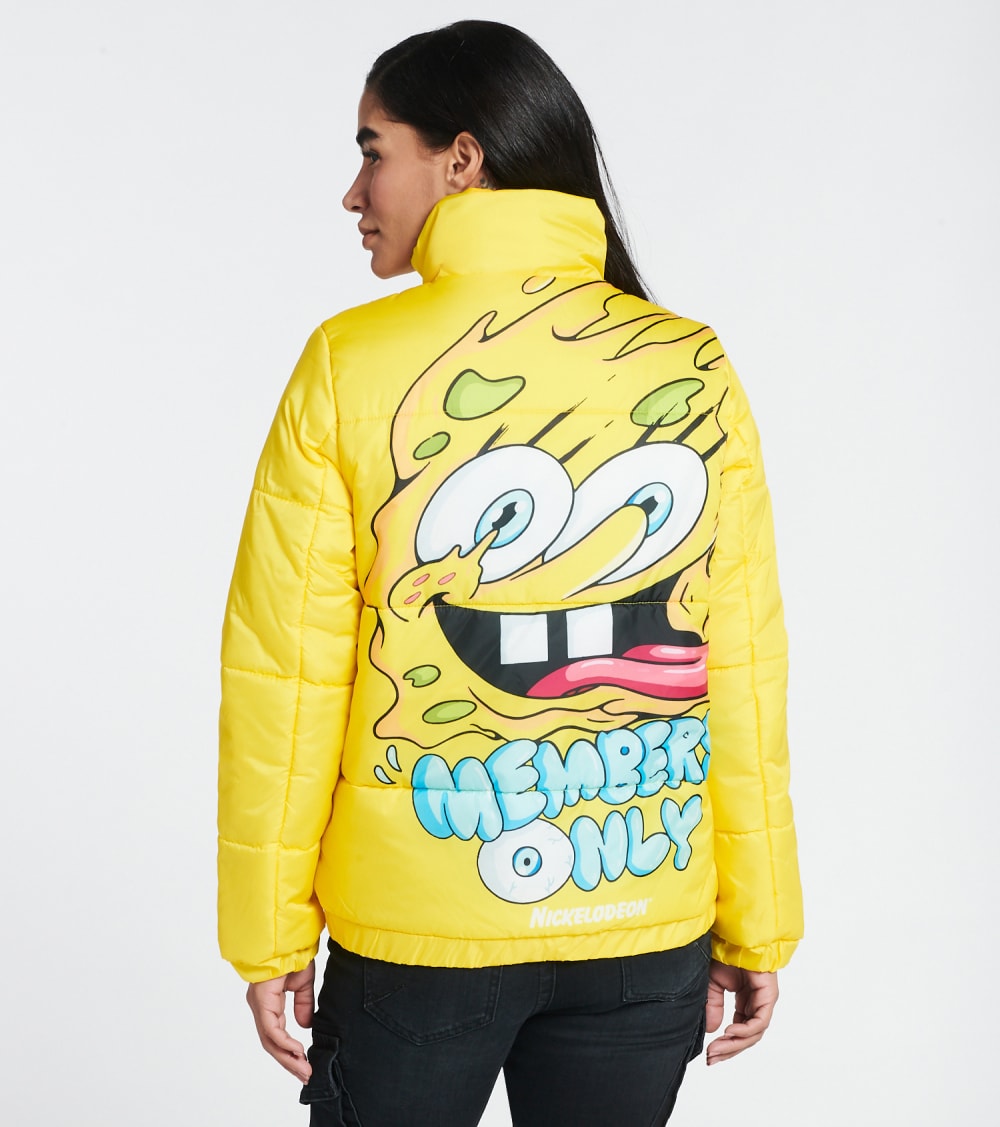 Members Only Spongebob Puffer Jacket (Yellow) - MNL170108-YLW | Jimmy Jazz