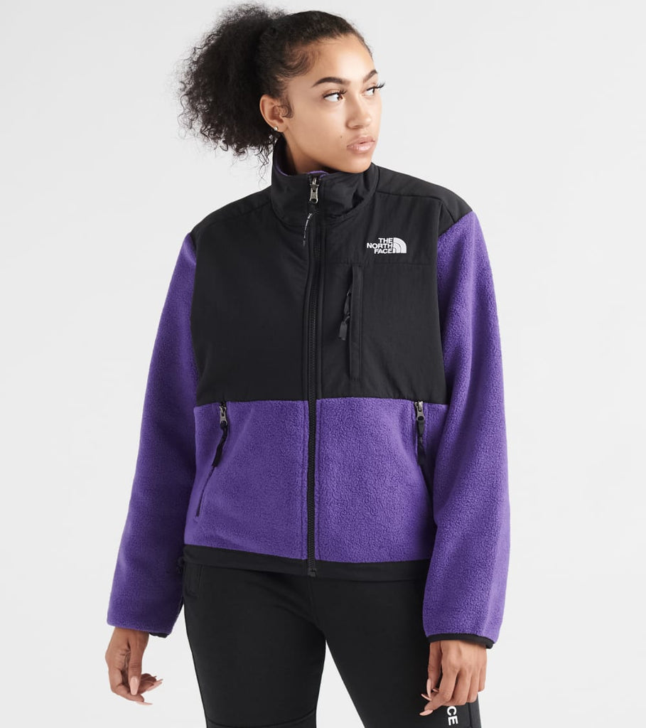 north face purple fleece jacket